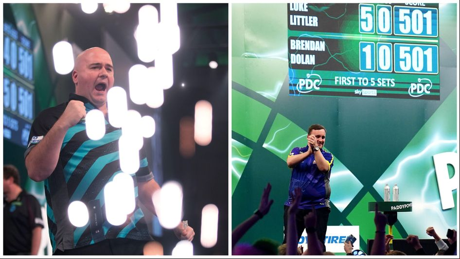 Rob Cross and Luke Littler won their respective quarter-finals