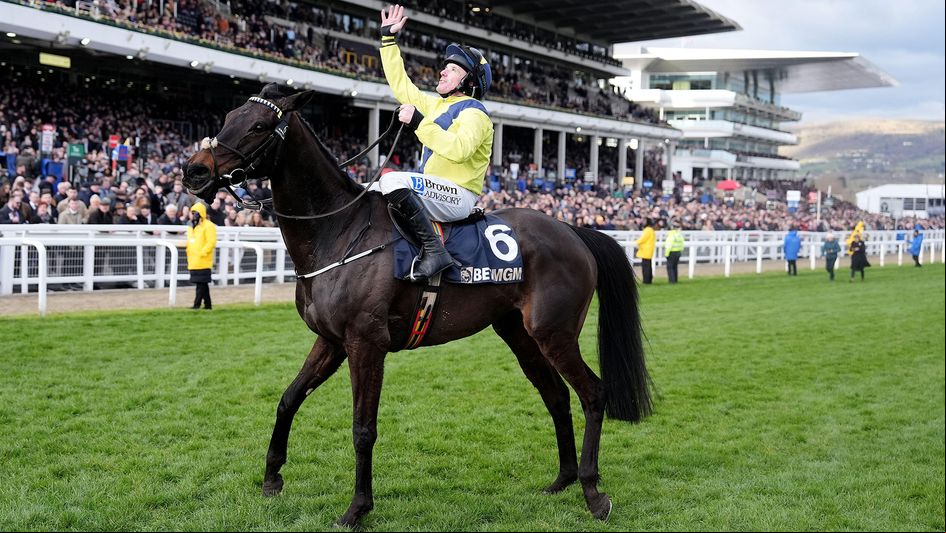 Marine Nationale pictured after winning the Champion Chase