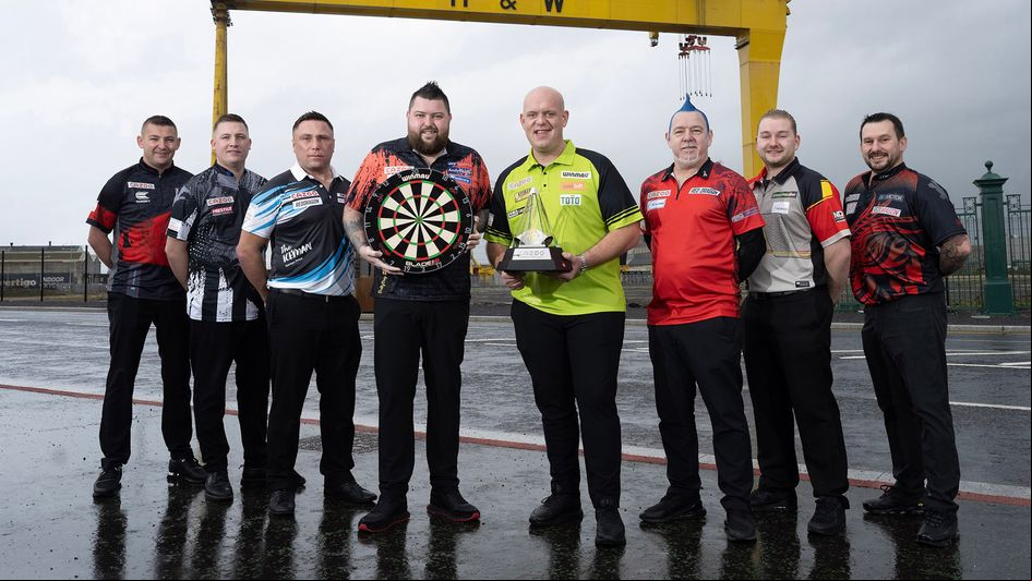 The Premier League Darts line-up (Picture: Michael Cooper/PDC)