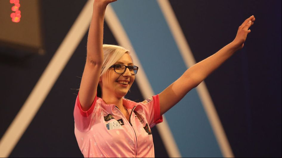 Fallon Sherrock salutes her adoring crowd