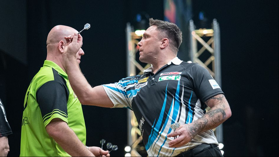 Gerwyn Price and Michael van Gerwen (Picture: Jonas Hunold/PDC Europe)