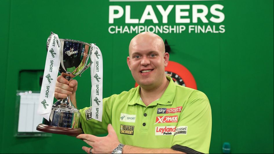 Michael van Gerwen won the Players Championship Finals (Picture: Lawrence Lustig/PDC)