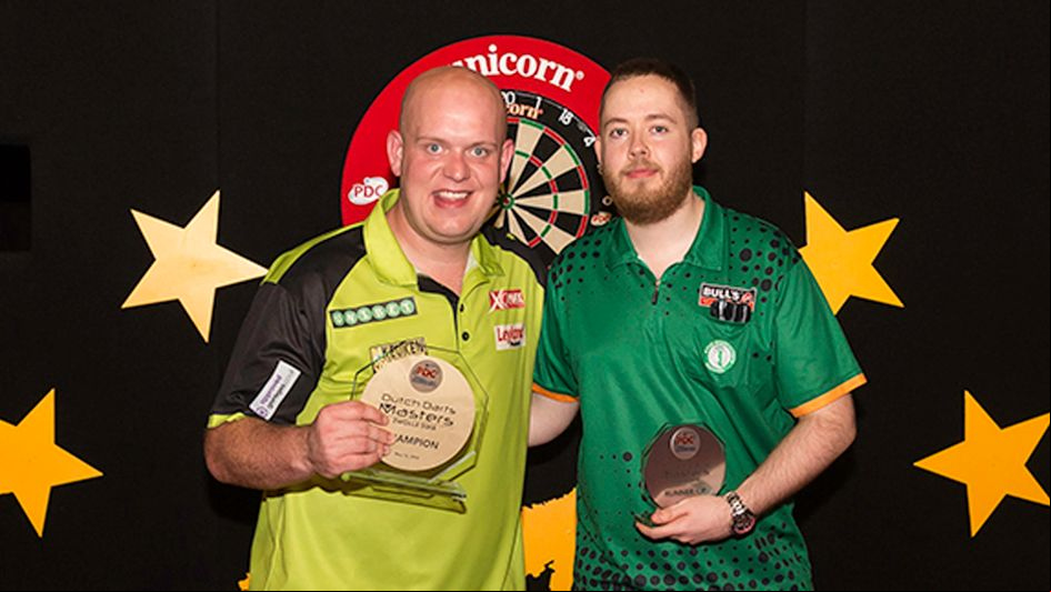 Dutch Darts Masters champion Michael van Gerwen and runner-up Steve Lennon (picture: Stefan Strassenburg/PDC Europe)
