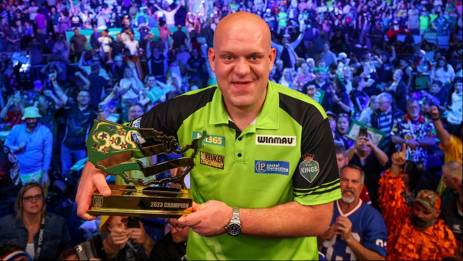 Michael Van Gerwen celebrates