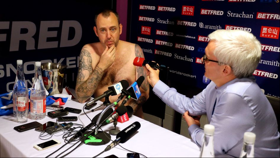 Mark Williams in his post-win press conference