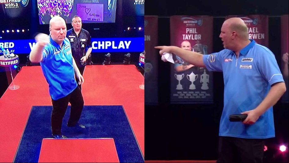Vincent van der Voort was penalised for an underarm throw