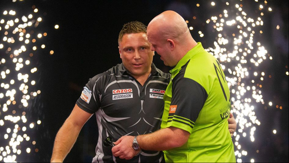 Gerwyn Price and Michael van Gerwen (Picture: Lawrence Lustig/PDC)
