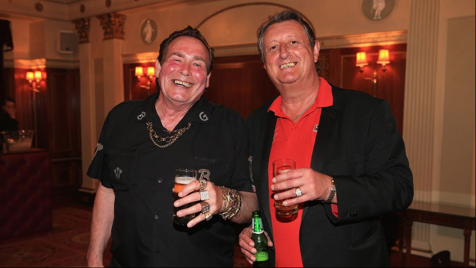 Eric Bristow with another darting legend Bobby George